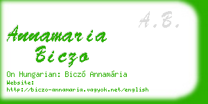 annamaria biczo business card